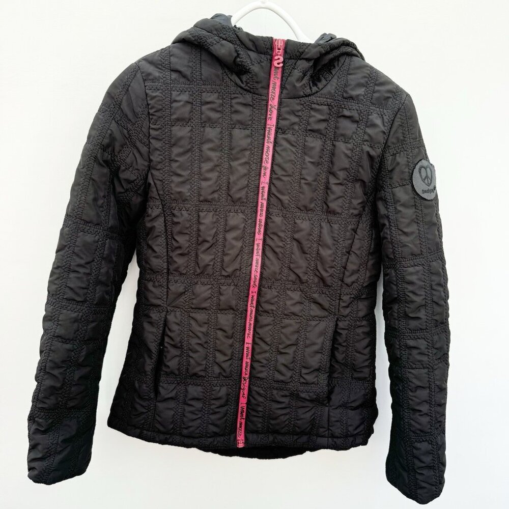 DESIGUAL Hooded Pakaian Jadi Wanita Jacket  Size 38 US Women's Size 2 Black